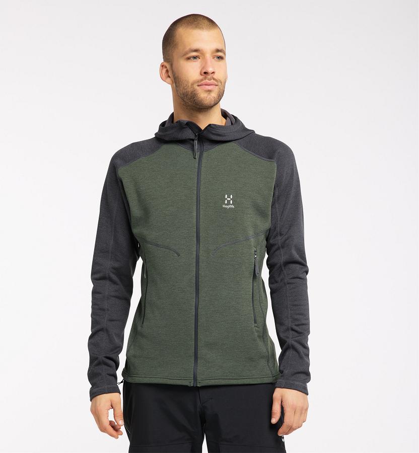 Haglöfs Heron Fleece Dark Green/Black For Mens TGBWK6875 Australia